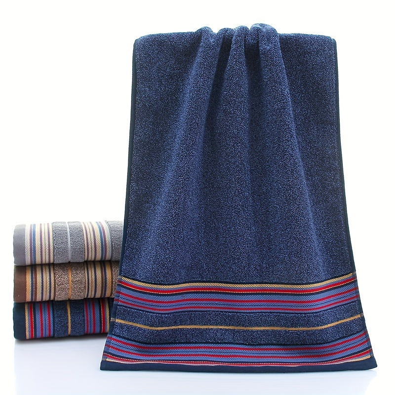 3pcs Striped Hand Towels Set Cotton Face Towel Ultra Soft And Highly Absorbent