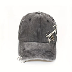 Distressed Cotton Baseball Cap Sun Hat Adjustable