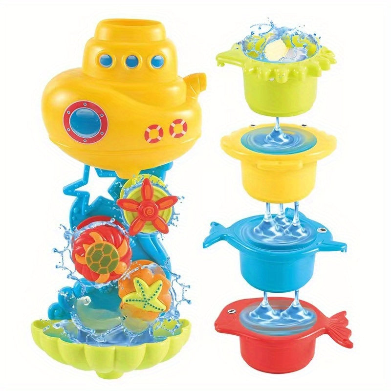 Bathroom Water Play Set with Suction Cup and Ocean Animals