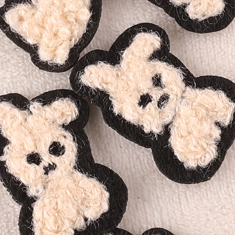 9pcs Little Rabbit Embroidery Iron on Cloth Stickers For Girls