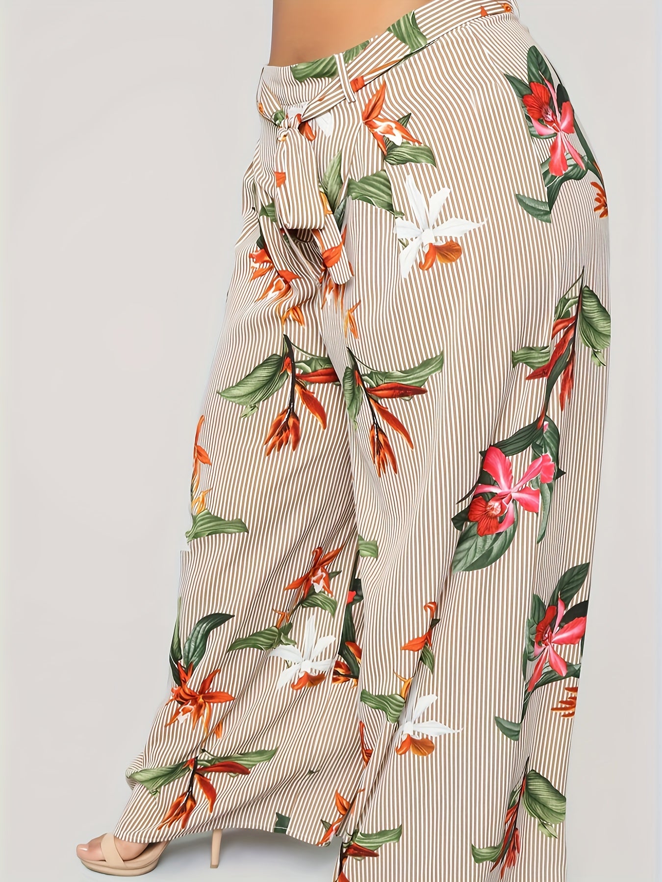  Women's Wide Leg Trousers with Belt