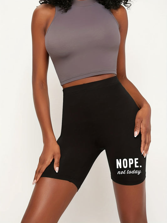 High Waist Skinny Biker Shorts for Women