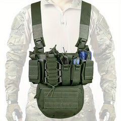 Lightweight Training Vest Chest Rig with Drop Pouch