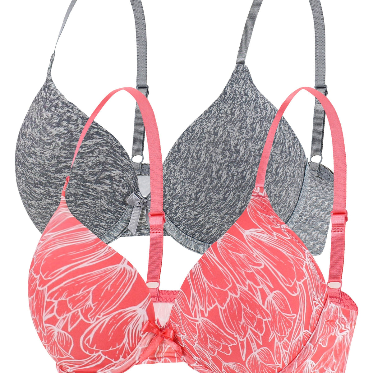 Floral Print Push Up Bras Comfortable & Breathable Women's Lingerie