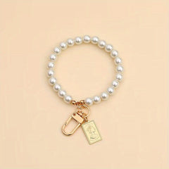 Retro Pearl Key Chain Small Pendant Alloy Key Chain Mobile Phone Chain