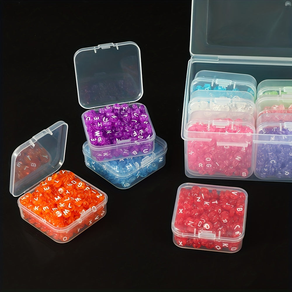 12pcs Clear Plastic Storage Box Set for Jewelry Nail Hair Accessories