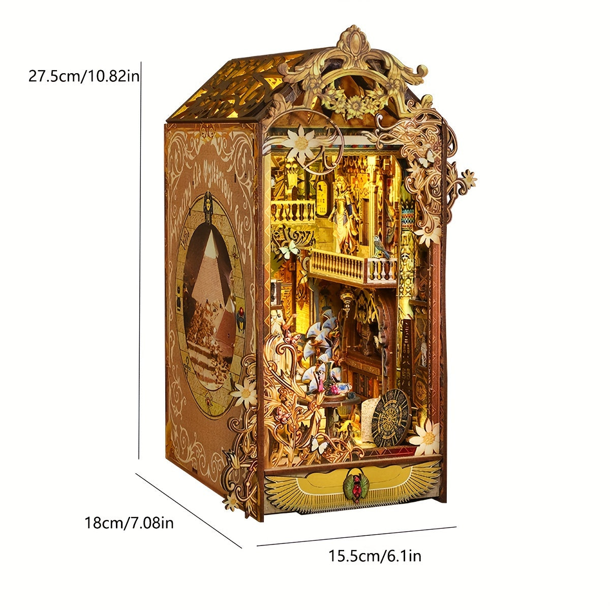 DIY Dollhouse Bookshelf 3D Puzzle Assembly Kit Home Bedroom Decoration