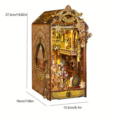 DIY Dollhouse Bookshelf 3D Puzzle Assembly Kit Home Bedroom Decoration