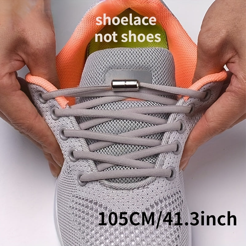 No Tie Shoelaces Round Elastic Shoe Laces For Sneakers 16