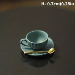 Miniature Dollhouse Coffee Cup Set 1:12 & 1:6 Scale Kitchen Accessory