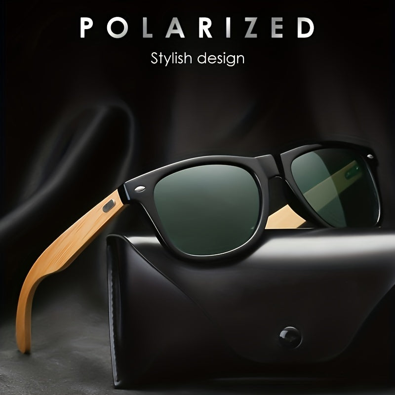 Men's Bamboo Wooden Sunglasses UV Protection Film Unisex Glasses