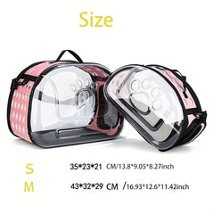 Pet Carrier Bag For Dog And Cat Transparent Portable Puppy Travel Bag