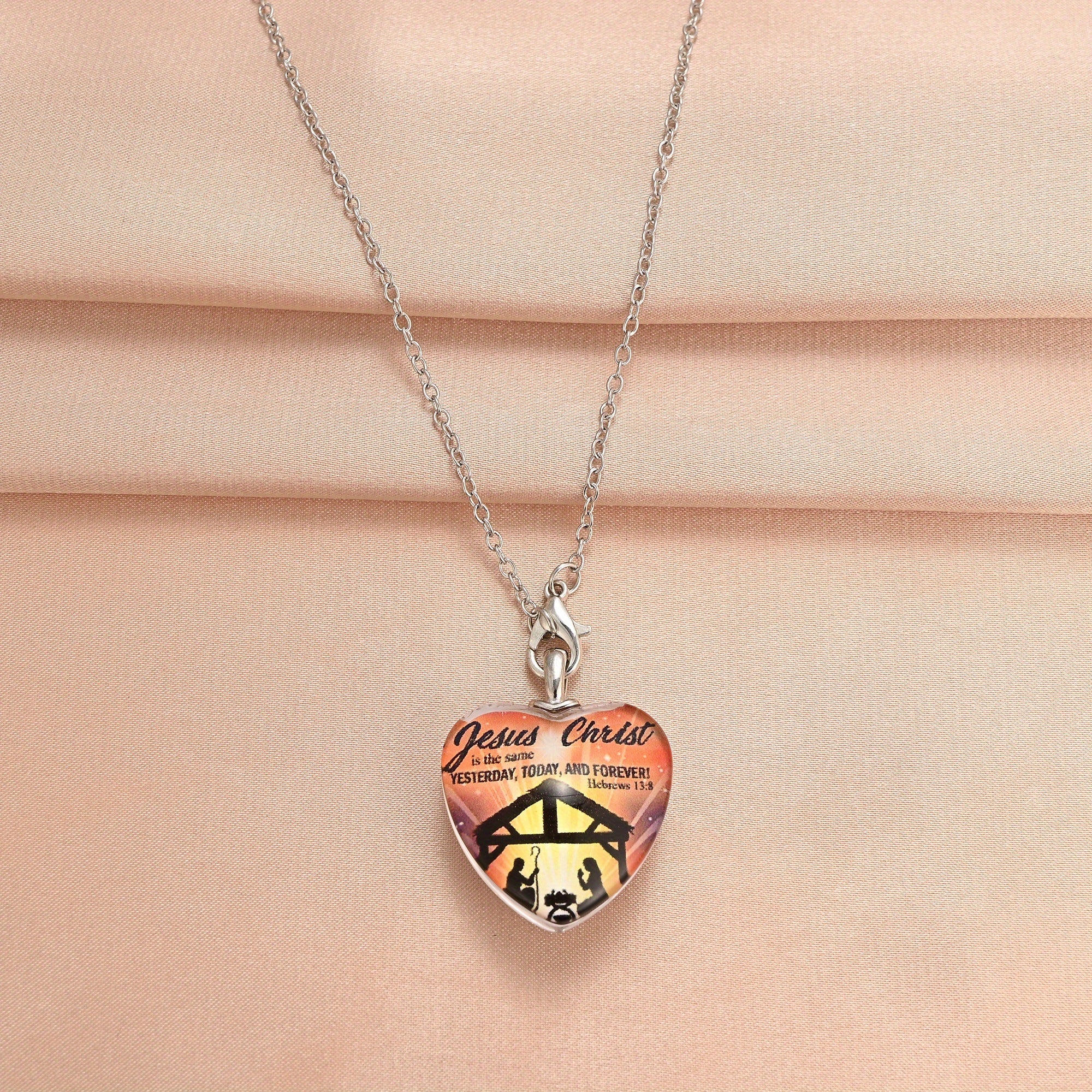Heart Shaped Crystal Pendant Alphabet Necklace Gift