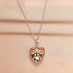 Heart Shaped Crystal Pendant Alphabet Necklace Gift