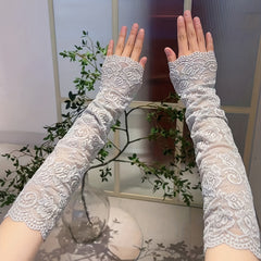 Sunproof Lace Sleeves for Women Summer UV Protection
