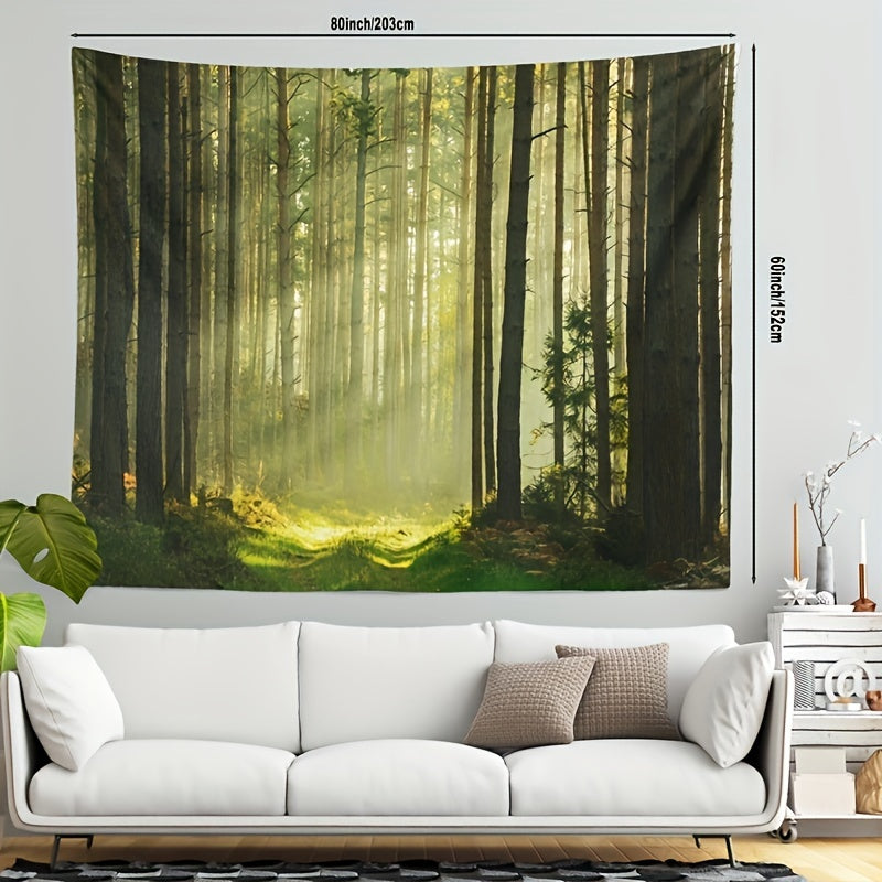 Pastoral Style Forest Pattern Blanket Warm Lightweight Throw Blanket