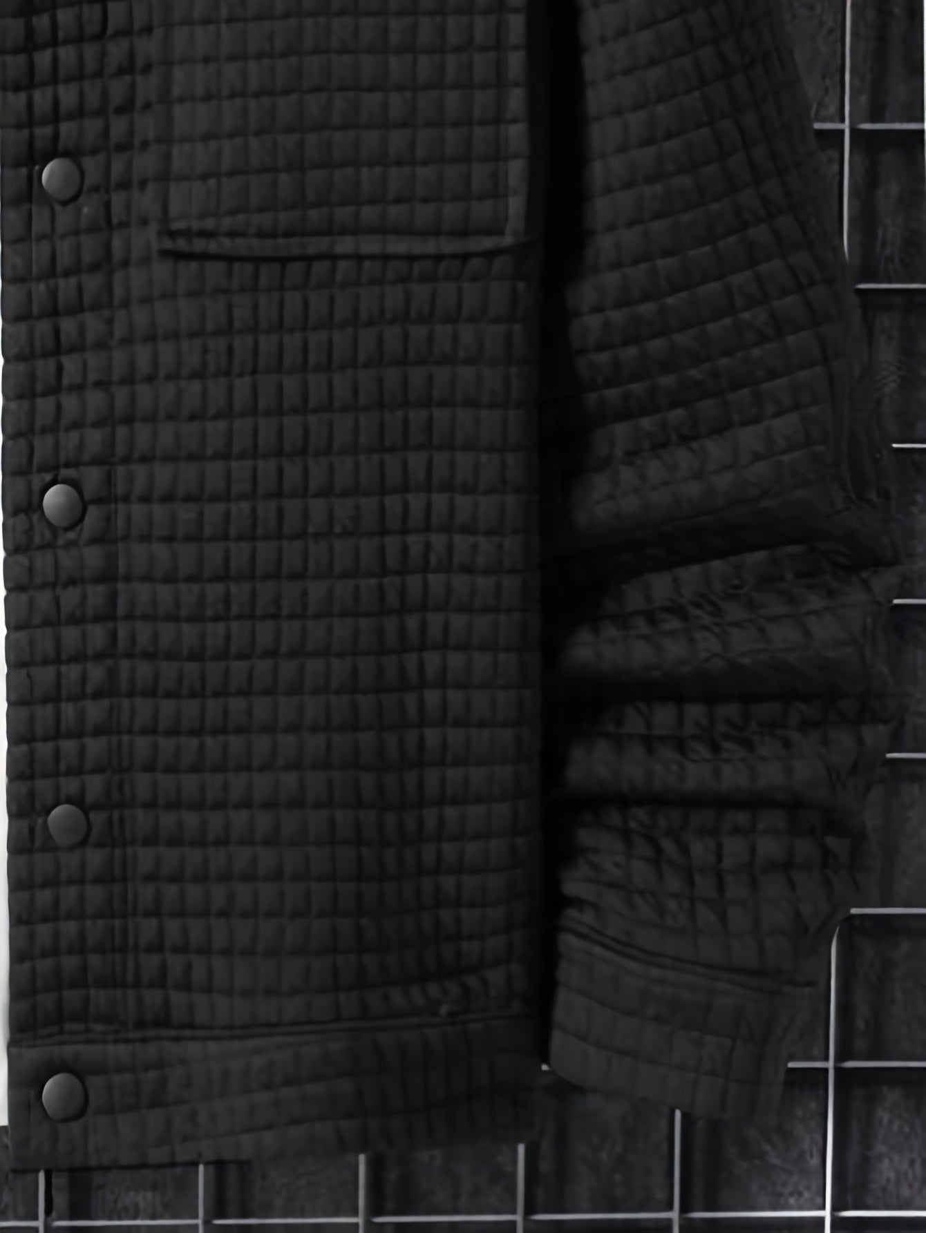 Men's Button Lapel Collar Long Sleeve Jacket