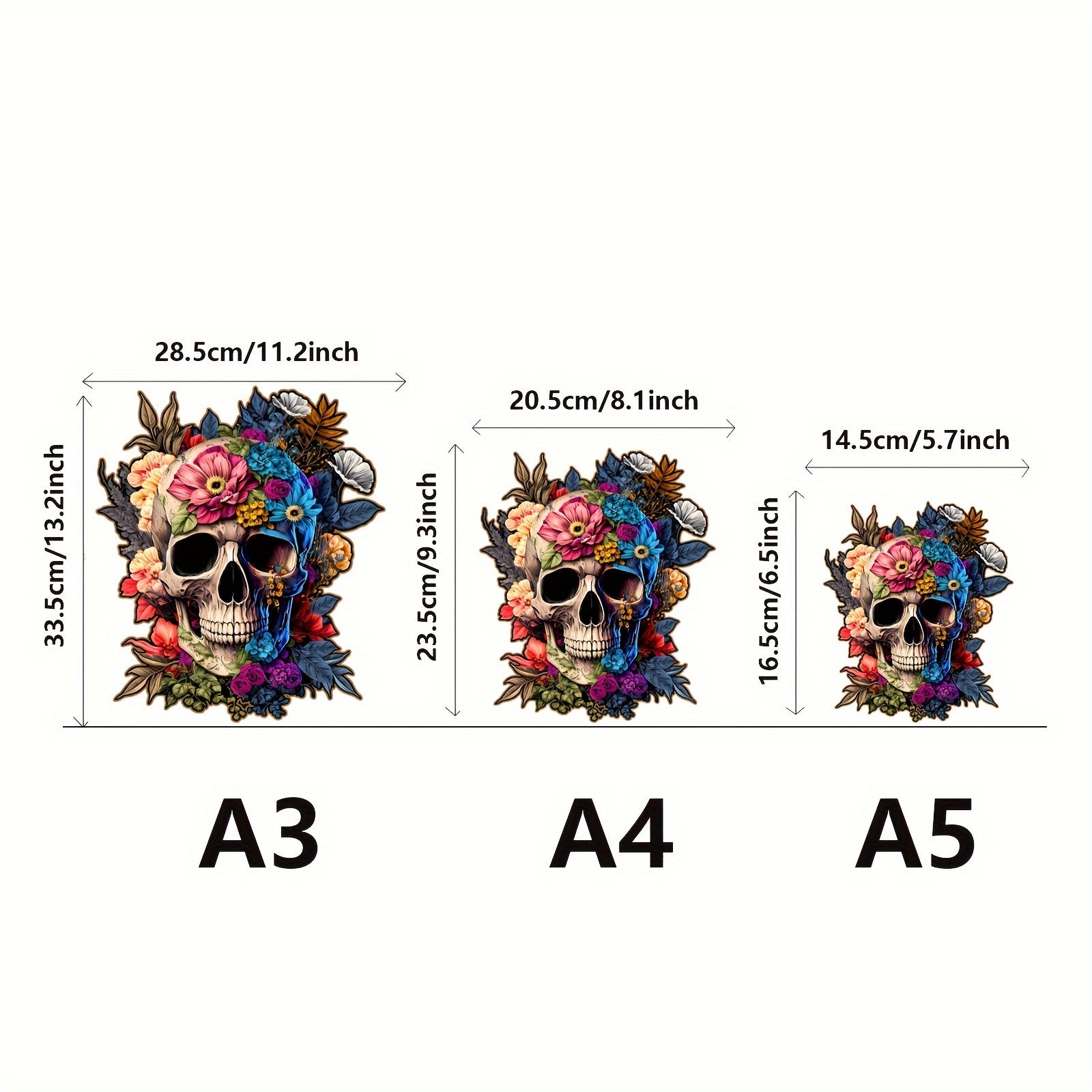 Artistic Skull Wooden Jigsaw Puzzle for Adults
