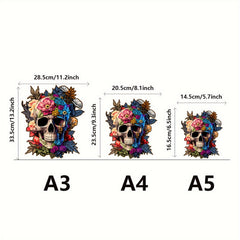 Artistic Skull Wooden Jigsaw Puzzle for Adults