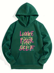Girls 'Love Yourself' Print Hooded Sweatshirt - Long Sleeve Hoodie Pullover