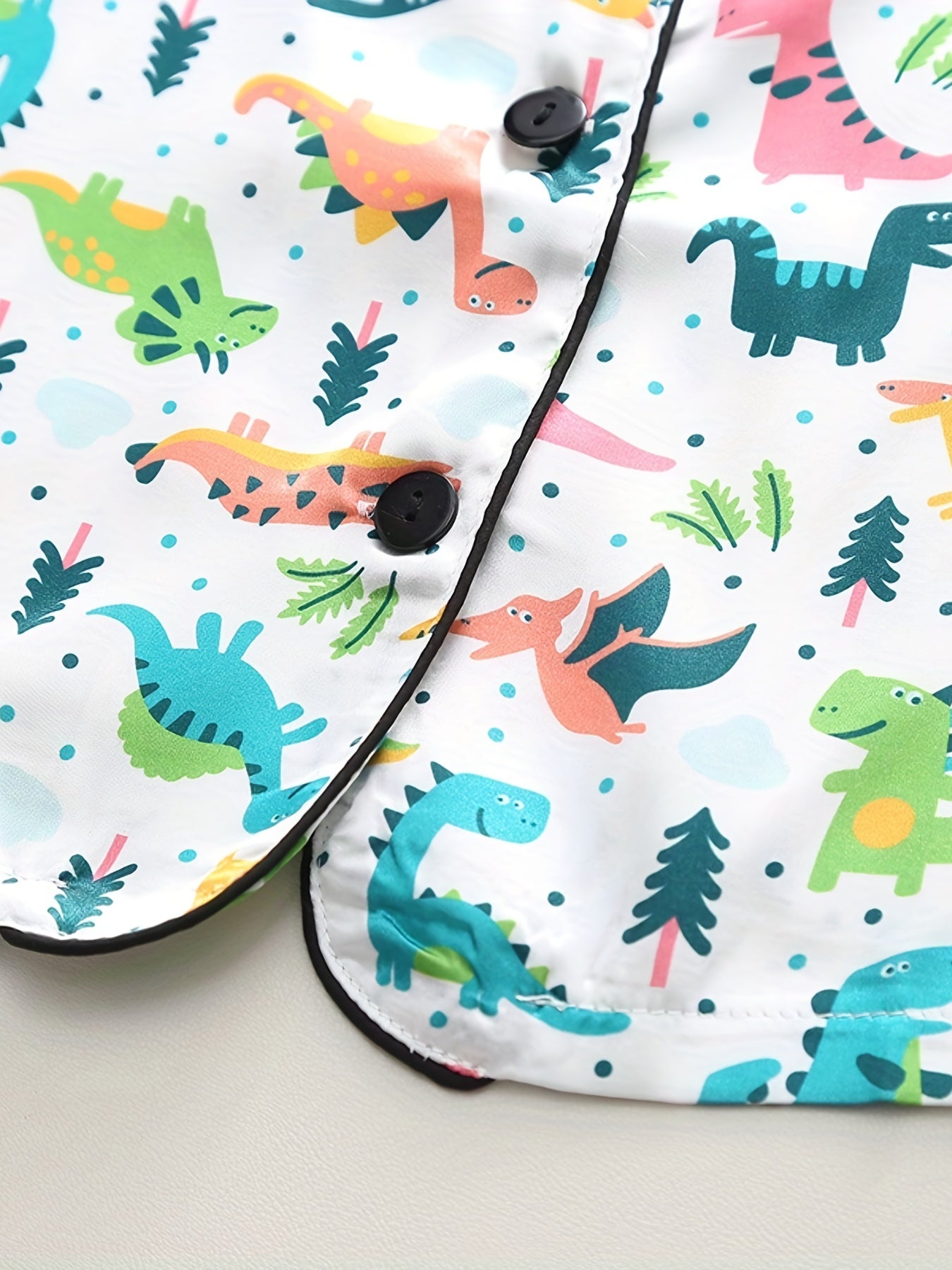 Boys Dinosaur Pajama Set Short Sleeves Tops & Bottoms