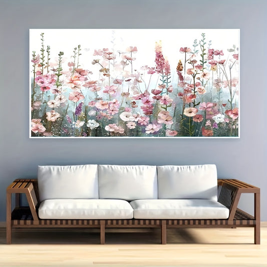Adult Flower Paint By Numbers Pink 15 7x23 6 Inches DIY Kit