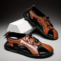 Men's Closed Toe Anti Collision Sandals Breathable Non Slip Beach Shoes Summer