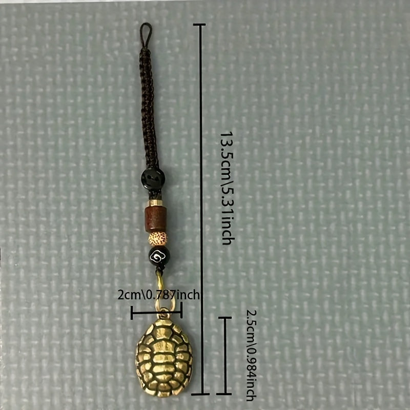 Pure Brass Rich World Hand Piece Car Key Chain Pendant Male Accessories