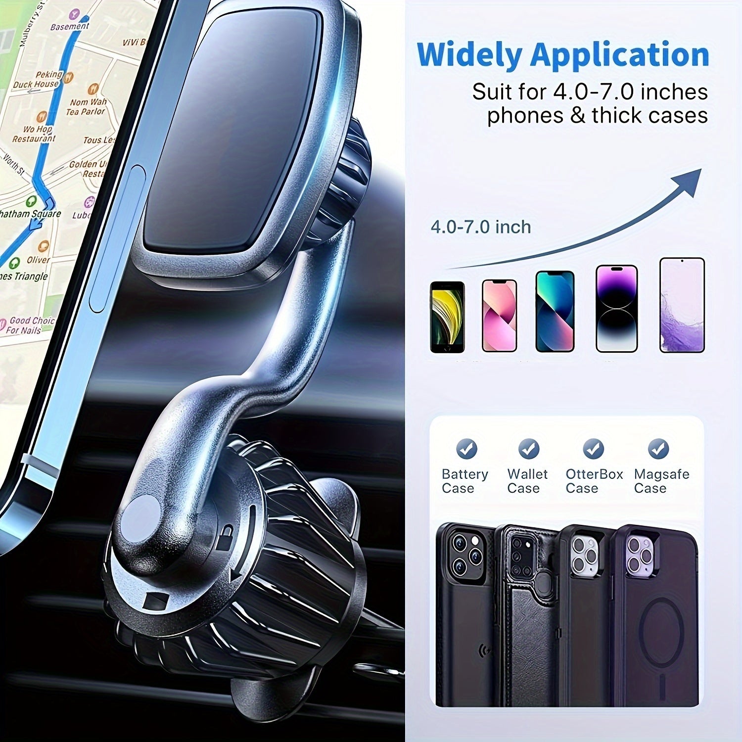 360 Rotate Arm Universal Car Vent Phone Mount
