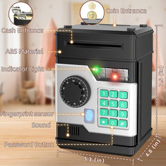 Secure Electronic Coin Bank with Password and Fingerprint Unlock
