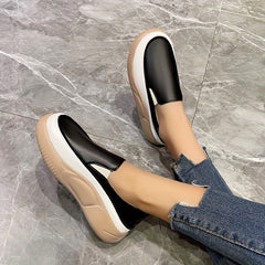 Women's Flat Loafers Soft Sole Slip On Shoes PU Leather Walking Flats