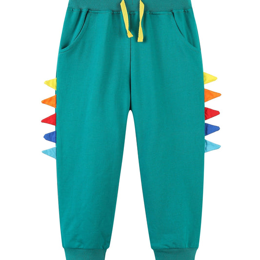 Dino Pattern Boys Active Sweatpants Jogger Sports Pants