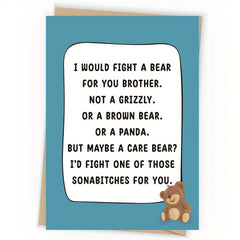 Funny Brother Birthday Card - Birthday Card For Brother