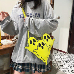 Funny Ghost Skull Shaped Bag Halloween Skull Elf Crossbody Bag