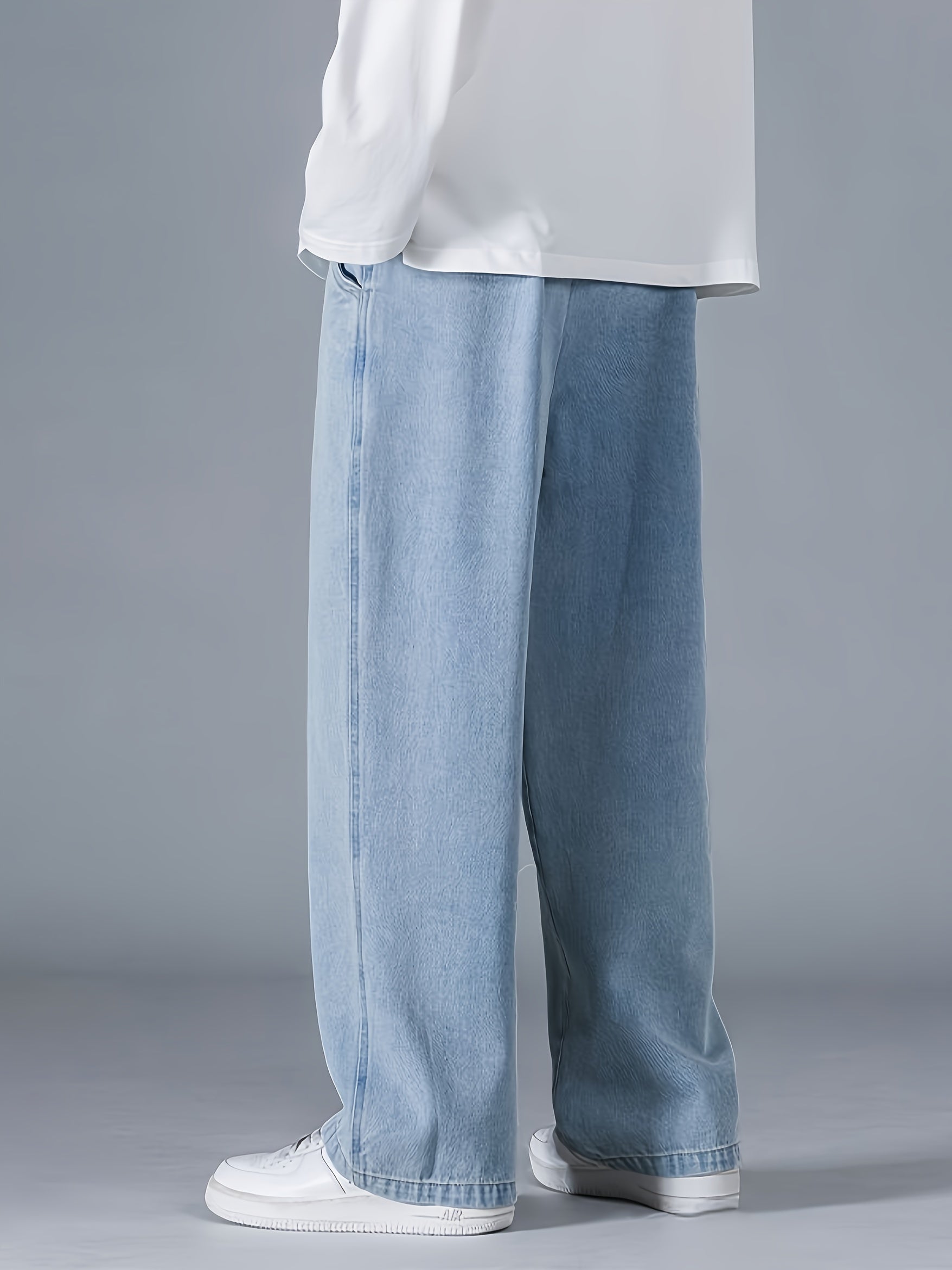 Men's Loose Fit Cotton Jeans for Spring Summer