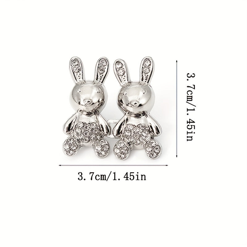 Metal Rabbit Waist Buckle for Jeans Button DIY Clothing Accessory
