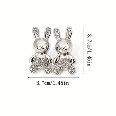 Metal Rabbit Waist Buckle for Jeans Button DIY Clothing Accessory