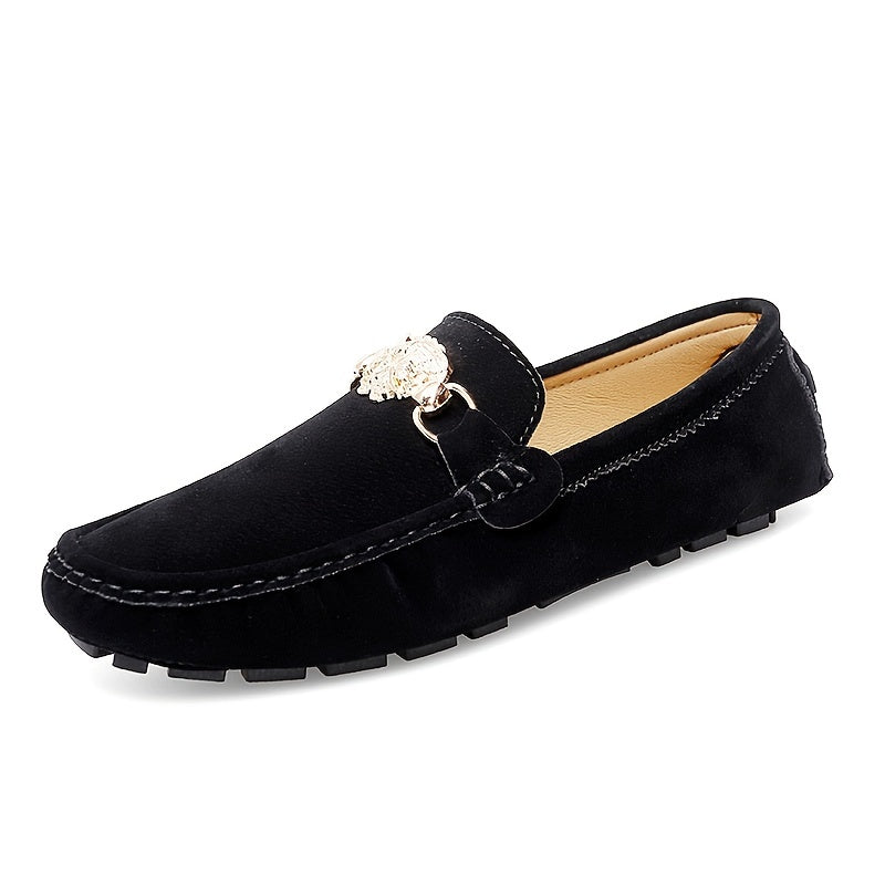 Women's Metal Decor Flat Loafers Soft Sole Slip On Shoes