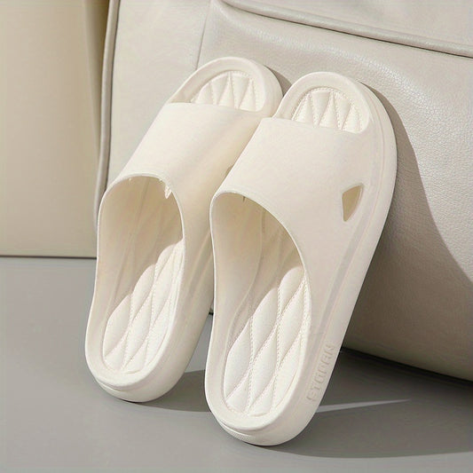 Men's Argyle Pattern Slip On Slides Non-Slip House Slippers