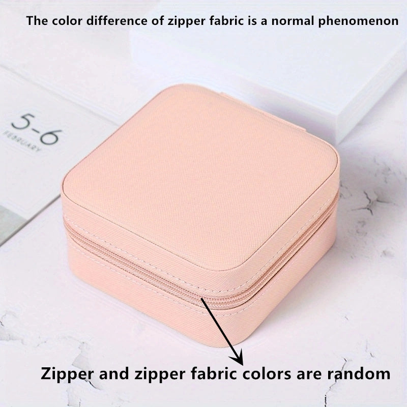 Jewelry Storage Case Portable Zipper Organizer Box