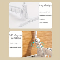 Foldable Travel Hanger Clothes Drying Rack with 5 Holes