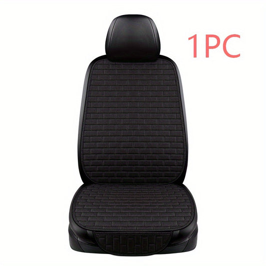 Universal Size Flax Linen Car Seat Cover Set