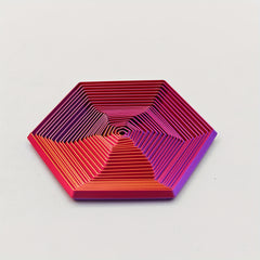 3D Printed Hexagonal Model Glowing at Night