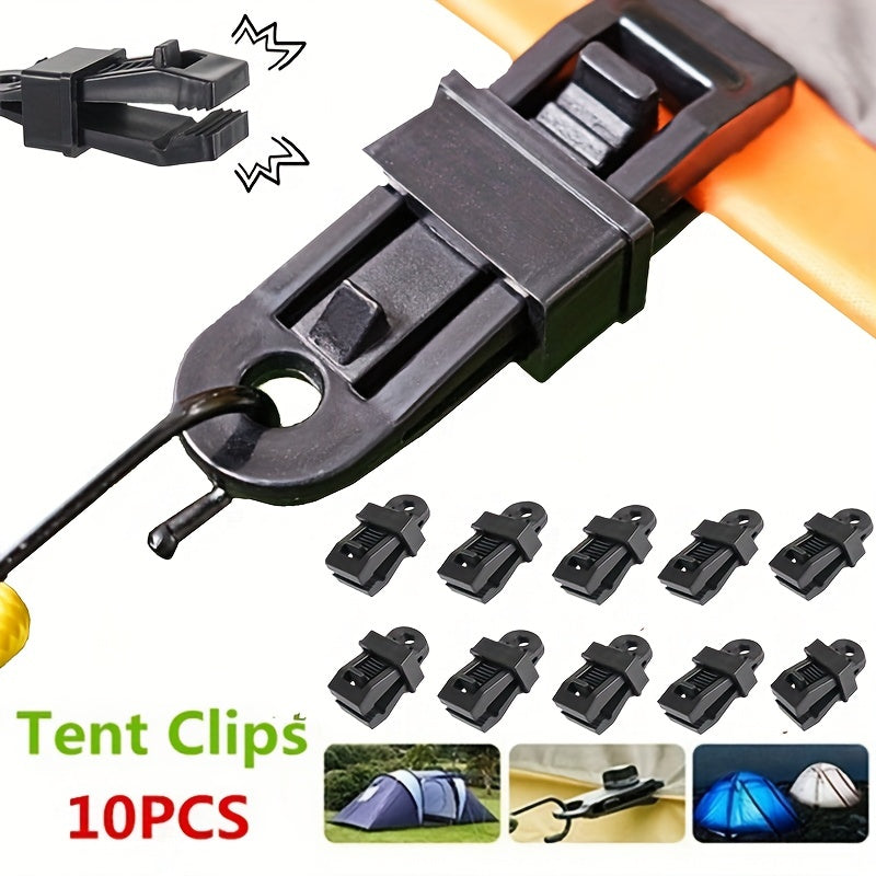 10pcs Large Sky Curtain Tent Clips Windproof Adjustable Buckles
