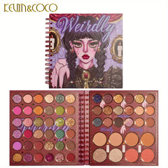 Long-Lasting 62-Color Eyeshadow Palette - Pearly Matte & Bright Earth Tones