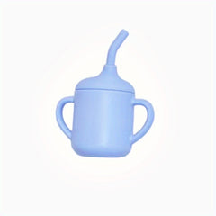 Eco Friendly Silicone Toddler Cups - Spill Proof Sippy Cup with Straw Lid