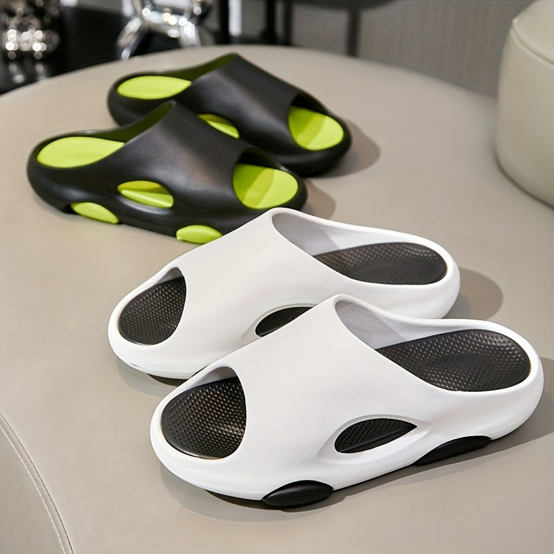 Men's Platform Slides Open Toe Slip On Soft Sole Slippers