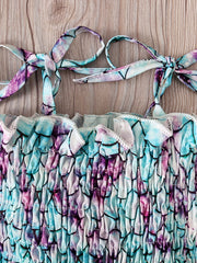 Girls Fish Scales Print Cami Dress