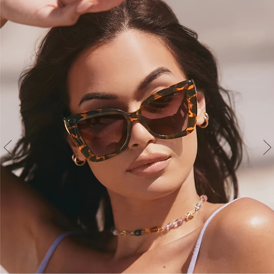 Cat Eye Vintage Ladies Stylish Oversized Sunglasses For Women