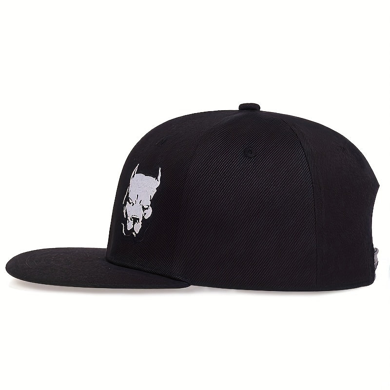 Men's Bulldog Pattern Baseball Cap for Outdoor Activities